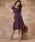 Sweetheart Neck Flounce Sleeve Dress